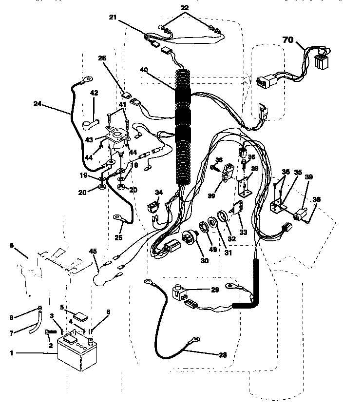 Electrical Diagram and Parts List for 917257552  Craftsman Lawn Tractor