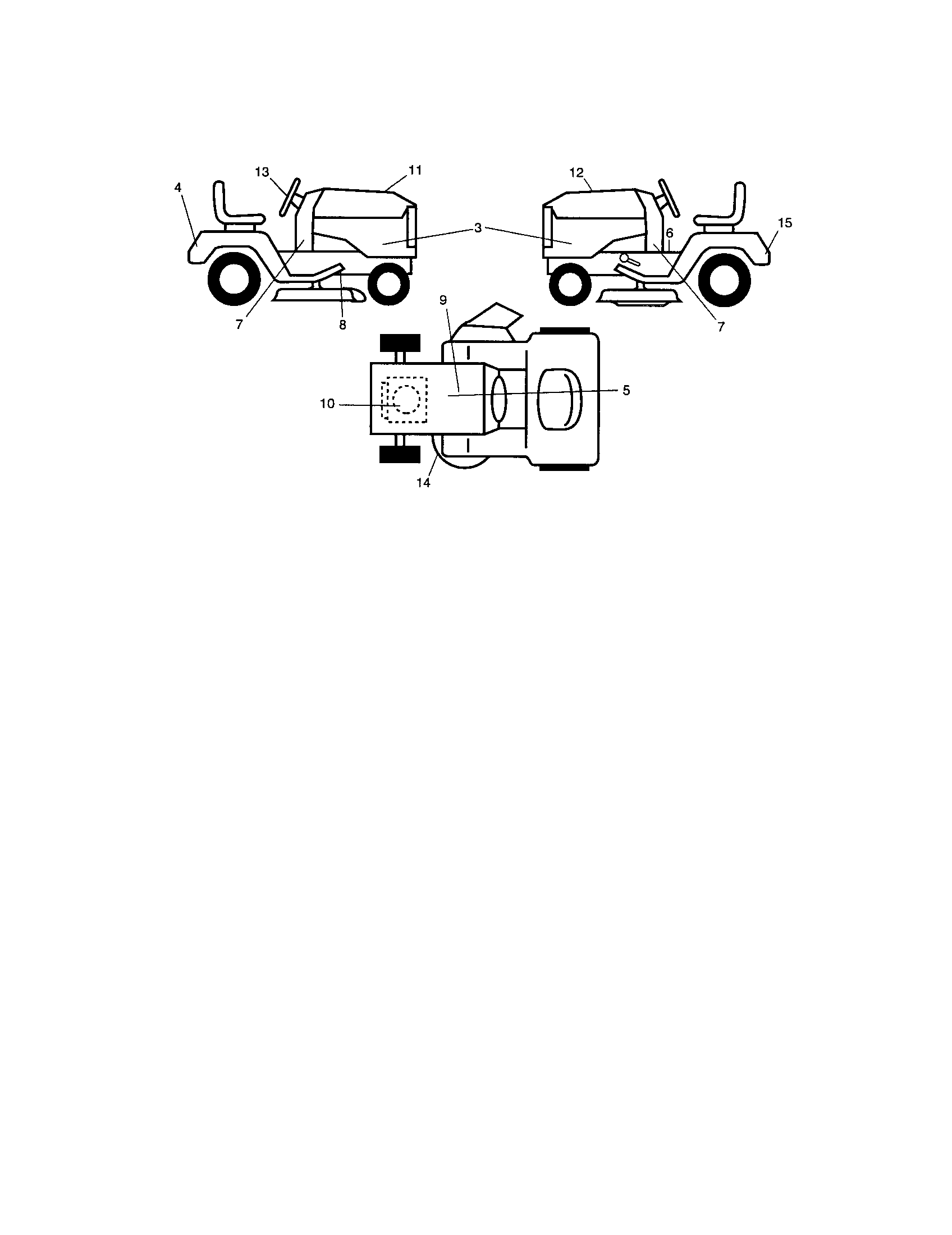 Decals Diagram and Parts List for 917287360  Craftsman Lawn Tractor