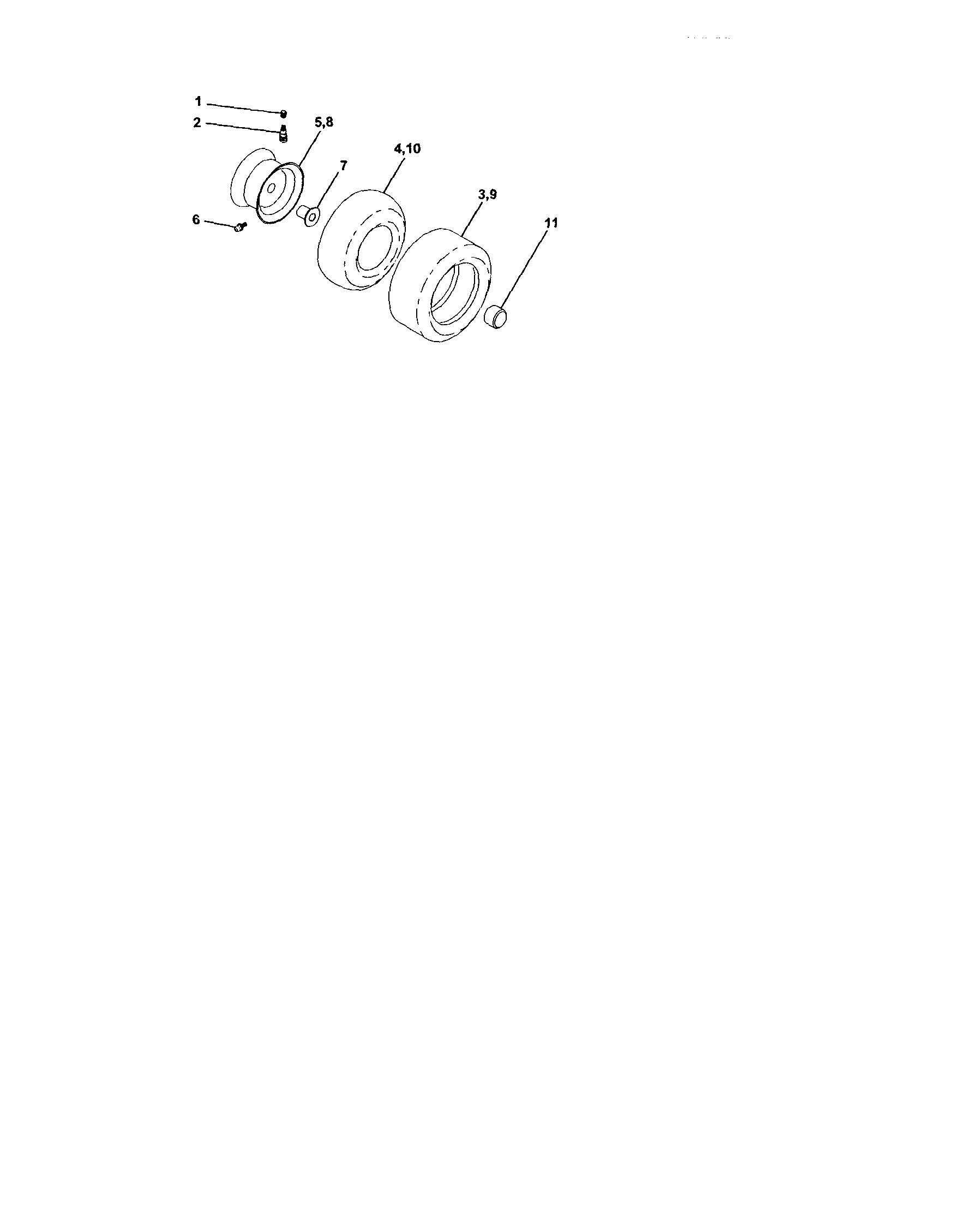 Wheels And Tires Diagram and Parts List for 917273131  Craftsman Lawn Tractor