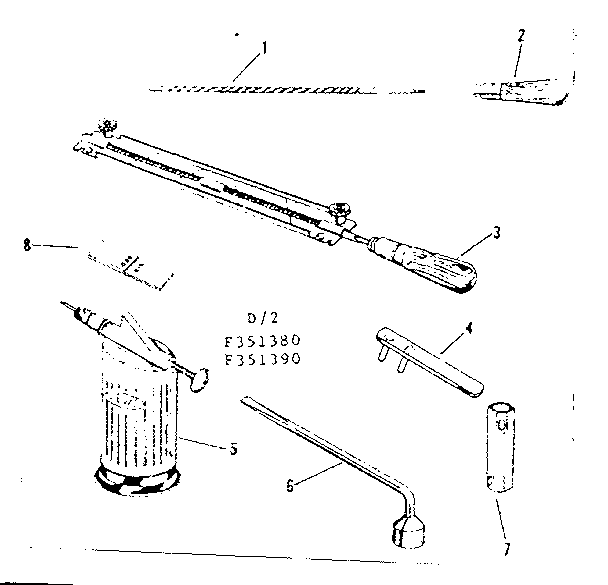 Maintenance Equipment Diagram and Parts List for 917351380  Craftsman Chainsaw