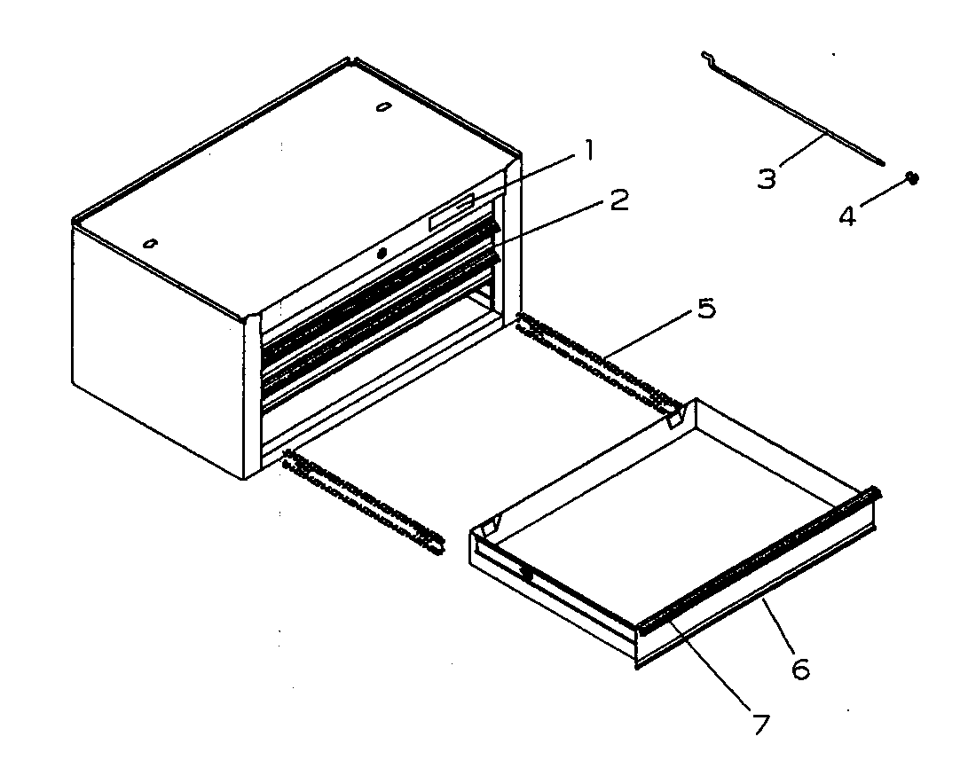 Tool Box Diagram and Parts List for 706651301  Craftsman Tool Stand & Cart