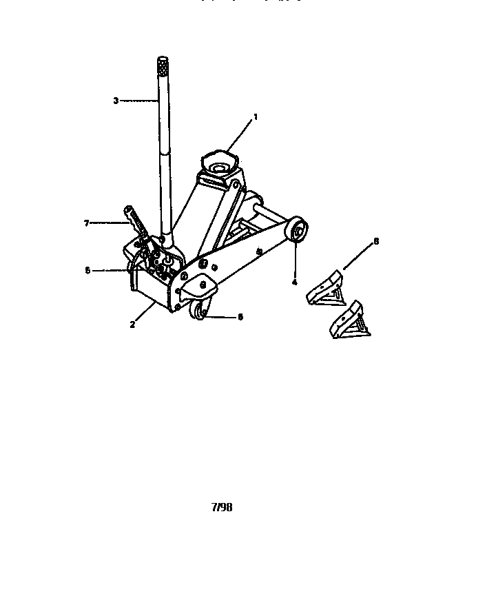 Unit Parts Diagram and Parts List for 21450135  Craftsman Jack