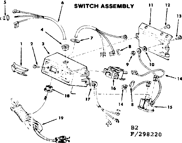 8 In. Jointer-planer Retro Fit Kit/switch Assembly Diagram and Parts List for 113298220  Craftsman Table Saw
