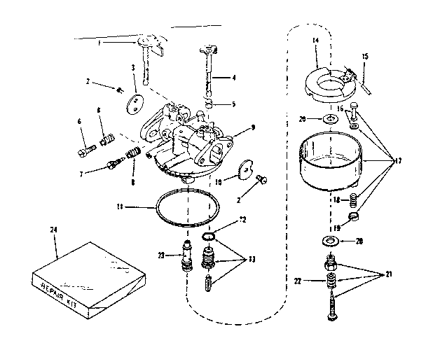 Carburetor No. 29993 (lmg-154) Diagram and Parts List for 143105120  Craftsman Engine