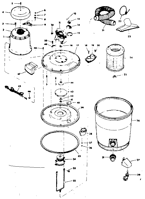 Unit Diagram and Parts List for 113179881  Craftsman Filters & Accessories