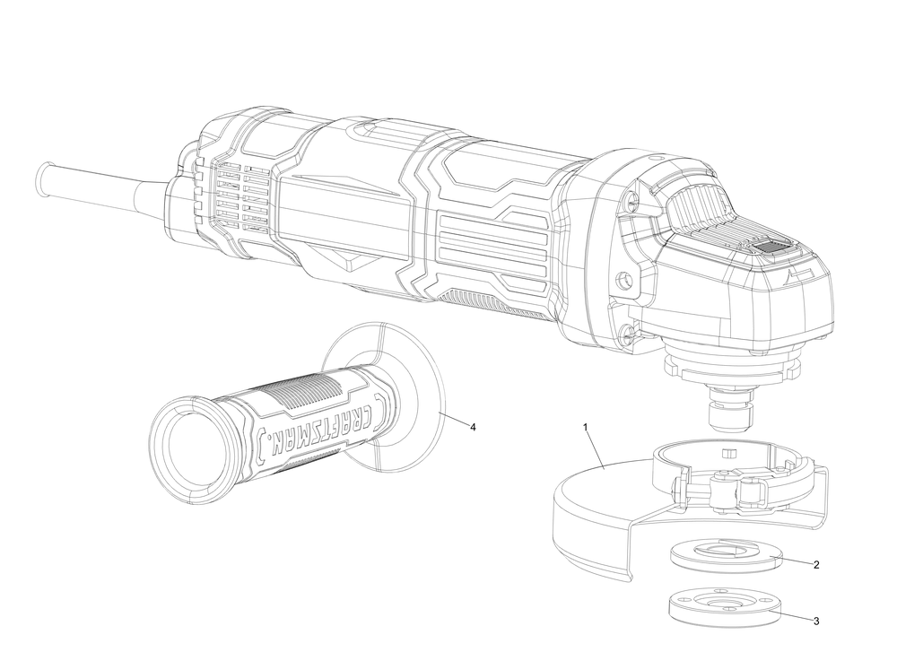 Diagram Diagram and Parts List for CMEG100 Type 10 Craftsman Angle Grinder