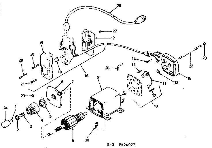 Craftsman 120 Volt Electric Starter Kit Diagram and Parts List for 143626022  Craftsman Engine