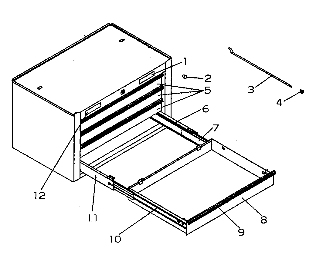 Tool Box Diagram and Parts List for 706597012  Craftsman Tool Stand & Cart