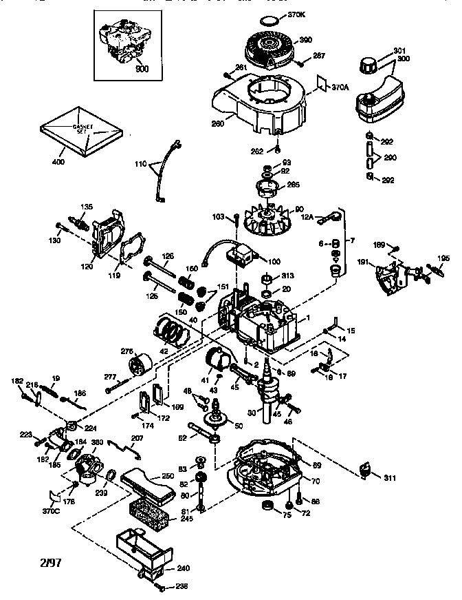Engine (71/143) 143.973510 Diagram and Parts List for 143973510  Craftsman Engine