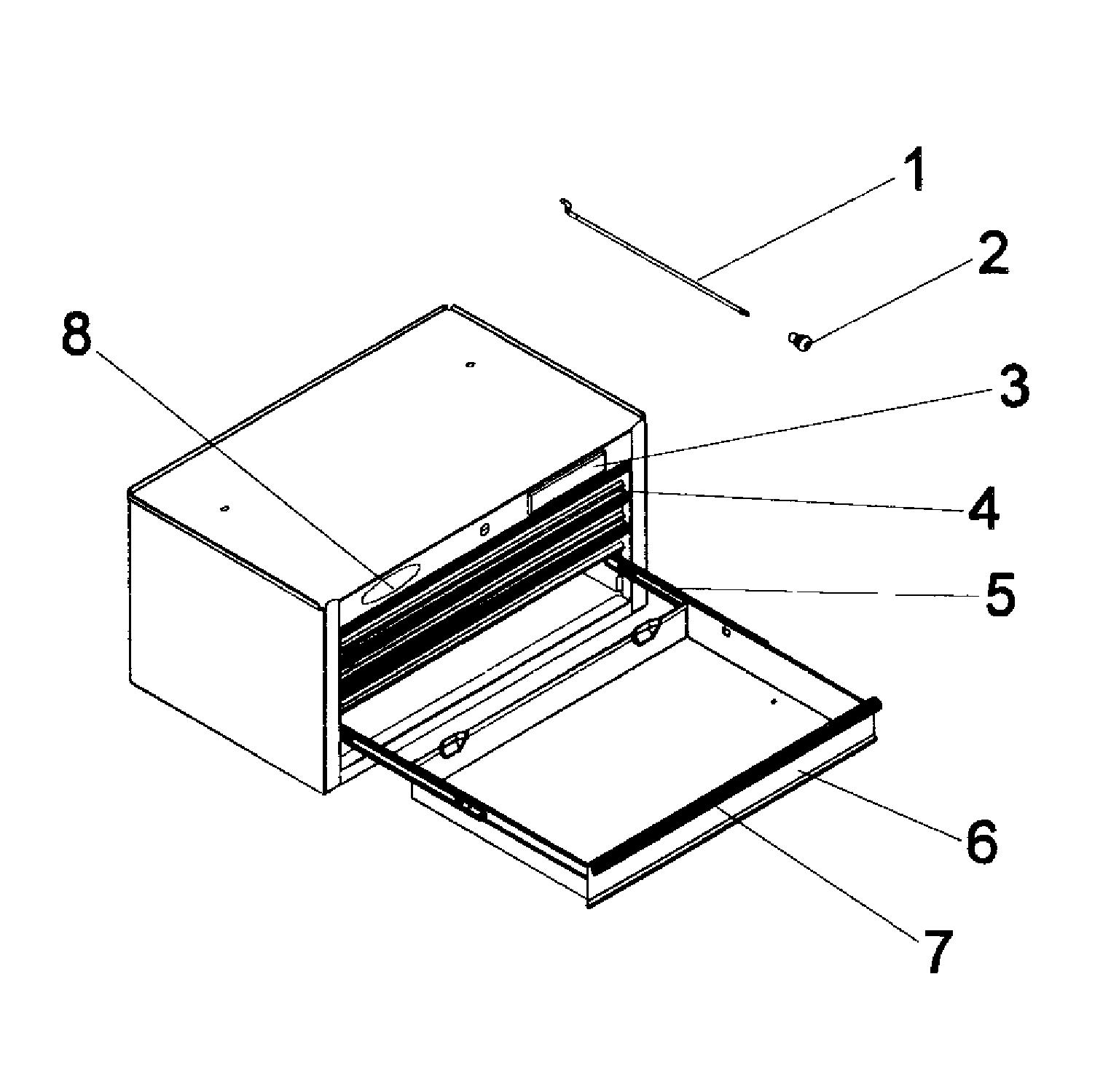 Toolbox Diagram and Parts List for 706651444  Craftsman Tool Stand & Cart