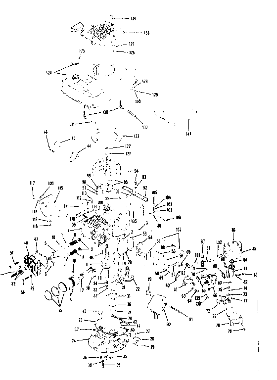 Basic Engine Diagram and Parts List for 14354502  Craftsman Engine