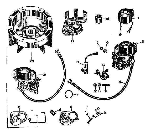 Magneto Diagram and Parts List for 91760025  Craftsman Chainsaw