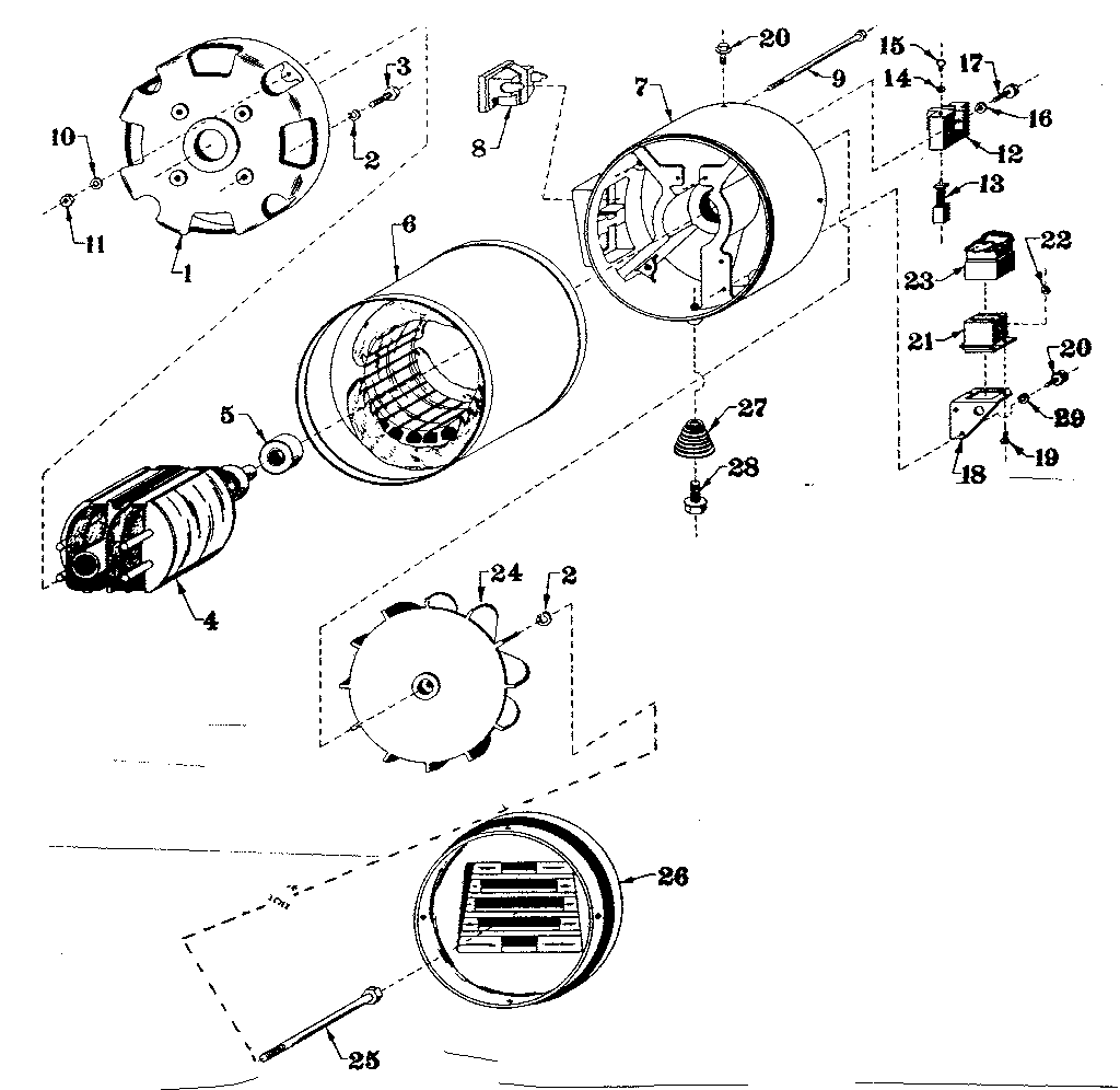 Stator Assembly Diagram and Parts List for 5803195-1  Craftsman Generator