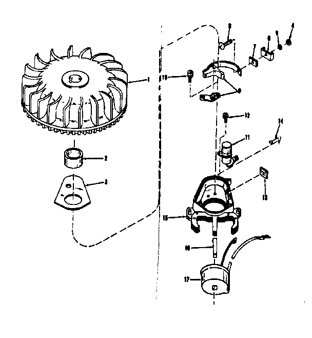 Magneto (wico Fw-2640) Diagram and Parts List for 143102240  Craftsman Engine