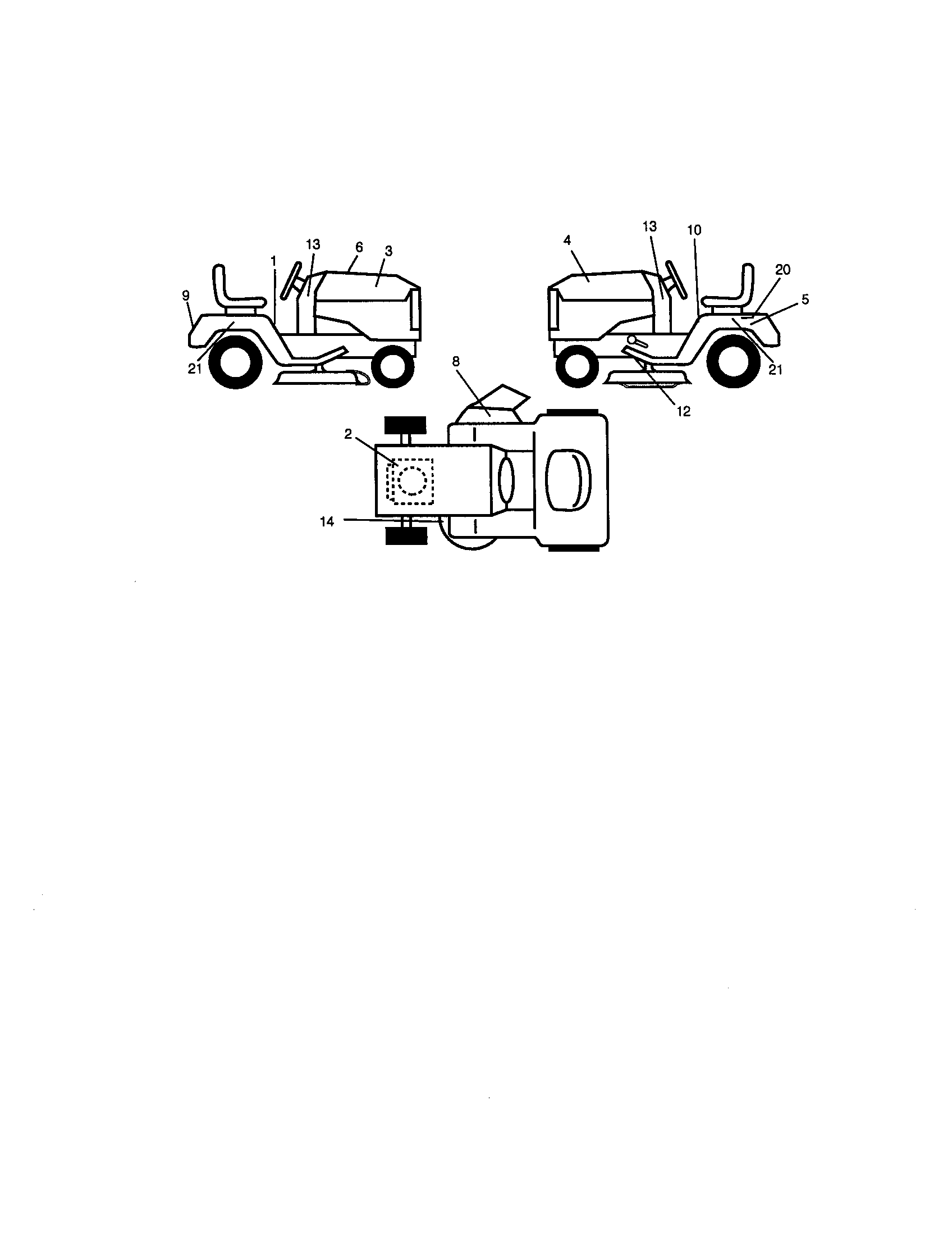 Decals Diagram and Parts List for 917271051  Craftsman Lawn Tractor