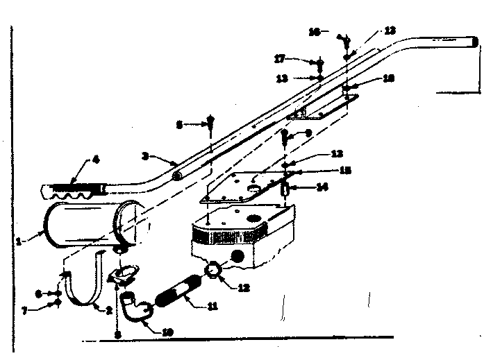 Muffler Assembly Diagram and Parts List for 580320670  Craftsman Engine