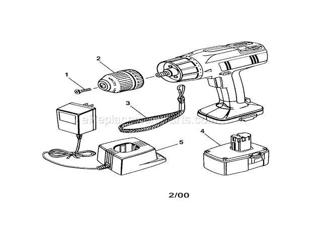 3/8" Cordless Drill-Drive... Diagram and Parts List for 973111220  Craftsman Cordless Drill