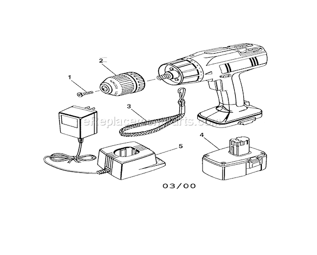 Drill Diagram and Parts List for 973111290  Craftsman Cordless Drill