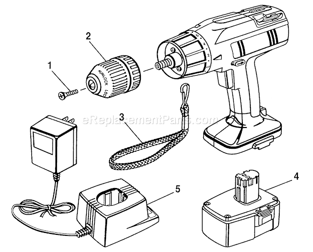 Cabinet Parts Diagram and Parts List for 973111291  Craftsman Cordless Drill