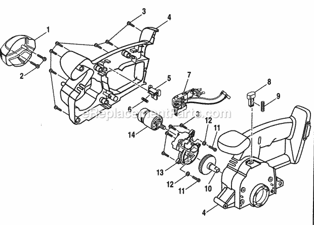 Arm Assy Diagram and Parts List for 973113081  Craftsman Circular Saw