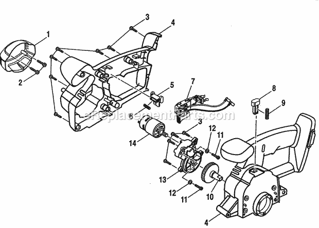 Housing Assy Diagram and Parts List for 973113121  Craftsman Circular Saw