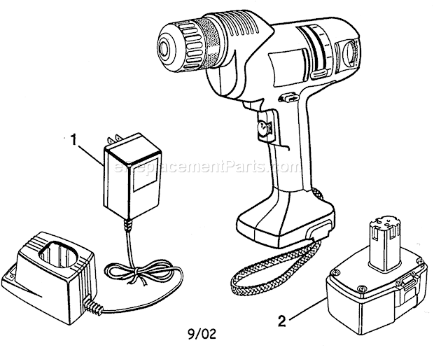 Drill Diagram and Parts List for 973113290  Craftsman Cordless Drill