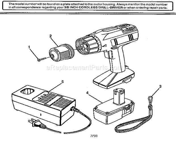 Unit Parts Diagram and Parts List for 973274880  Craftsman Cordless Drill