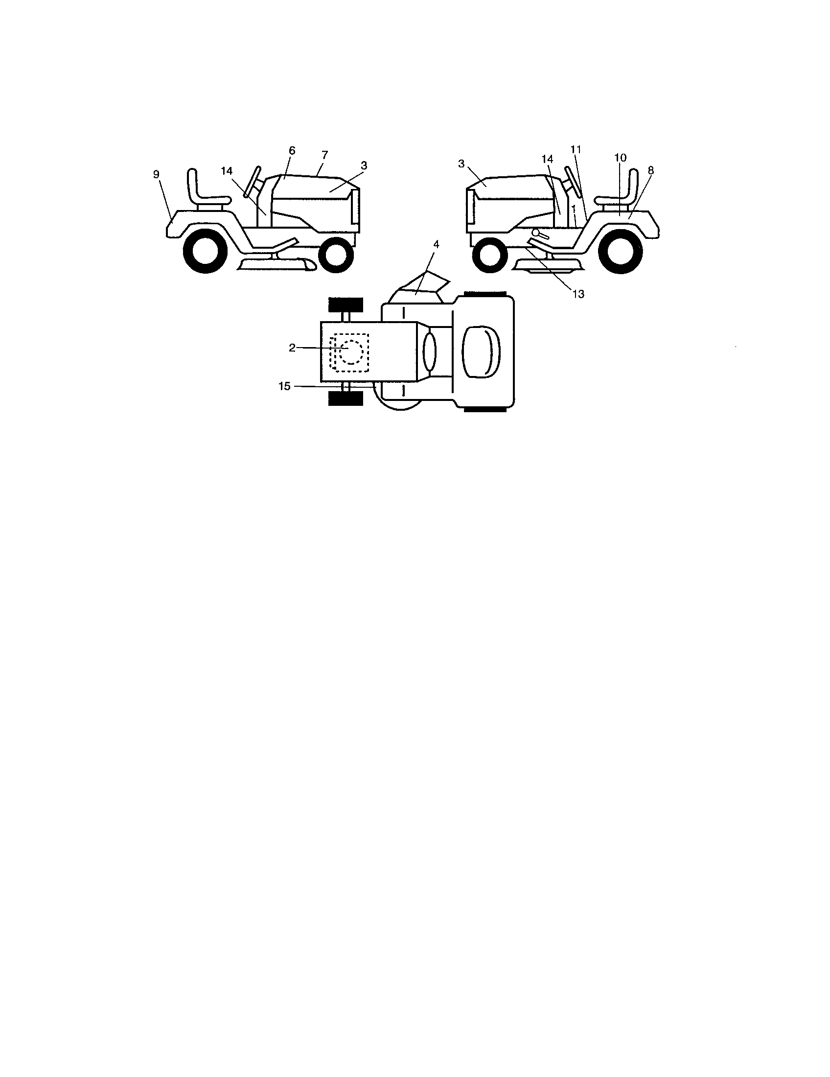 Decals Diagram and Parts List for 917273350  Craftsman Lawn Tractor