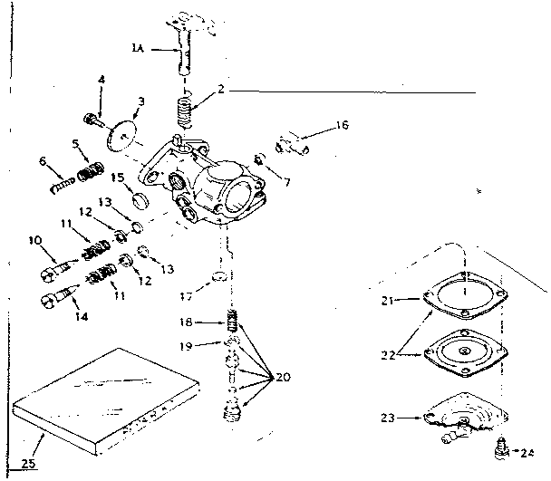 Carburetor Diagram and Parts List for 143187082  Craftsman Engine
