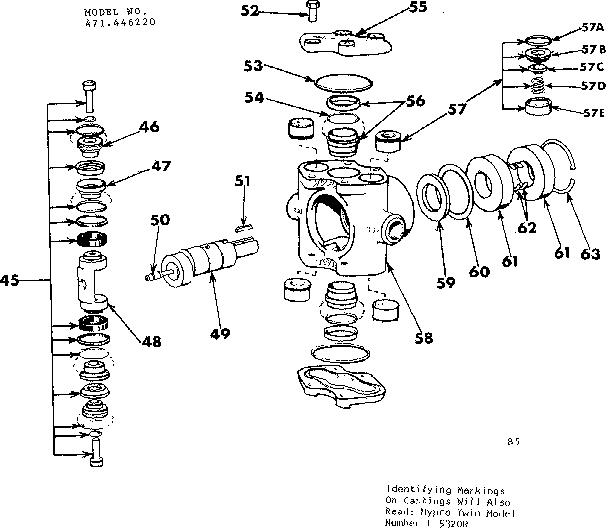 Pump Diagram and Parts List for 471446220  Craftsman Pressure Washer