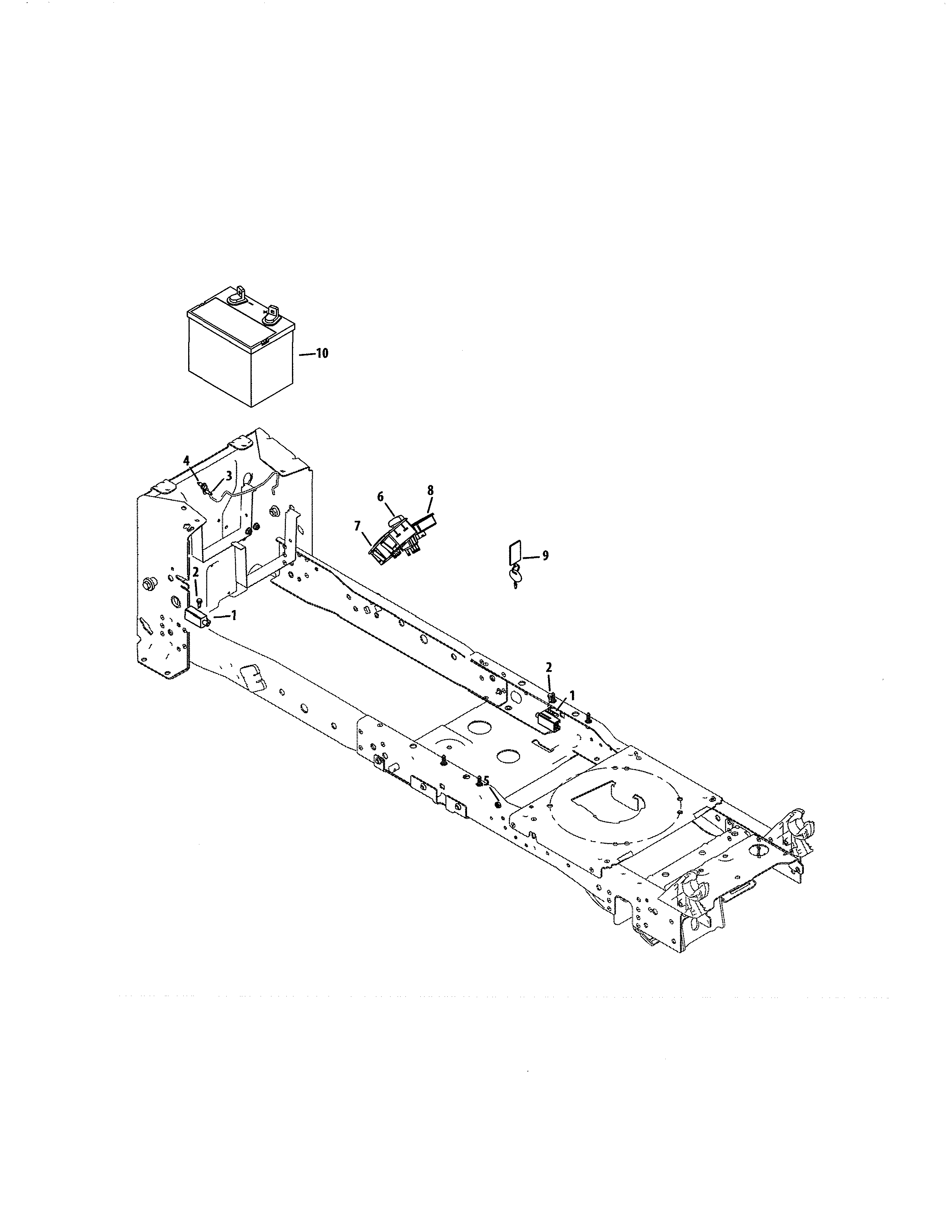 Battery/pto Switch Diagram and Parts List for 247270440  Craftsman Lawn Tractor