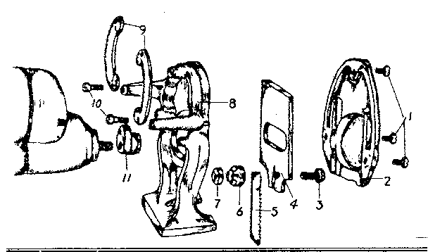 Sabre Saw Attachment Diagram and Parts List for 33518410  Craftsman Table Saw Accessories