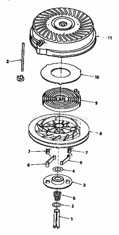 Page E Diagram and Parts List for 987799601  Craftsman Chipper Shredder