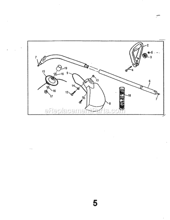 Page E Diagram and Parts List for 989796060  Craftsman Trimmer