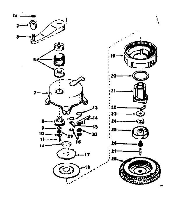 No-pull Starter Diagram and Parts List for 143175072  Craftsman Engine