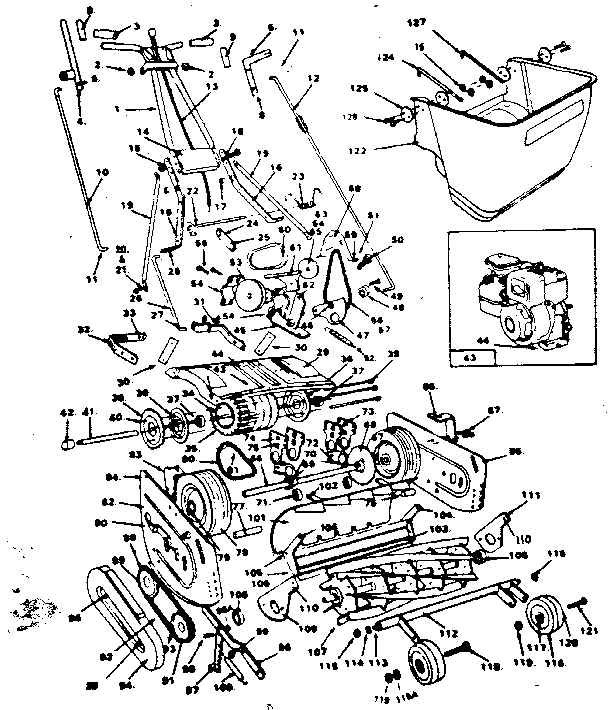 Replacement Parts Diagram and Parts List for 328375200  Craftsman Lawn Mower