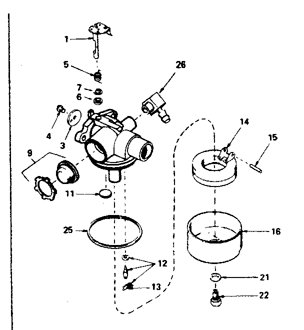 Carburetor Diagram and Parts List for 143364292  Craftsman Engine