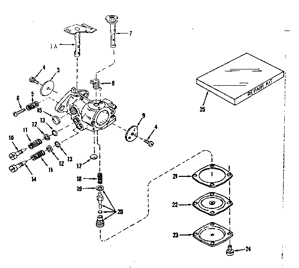 Carburetor No. 630875 (power Products) Diagram and Parts List for 143123052  Craftsman Engine