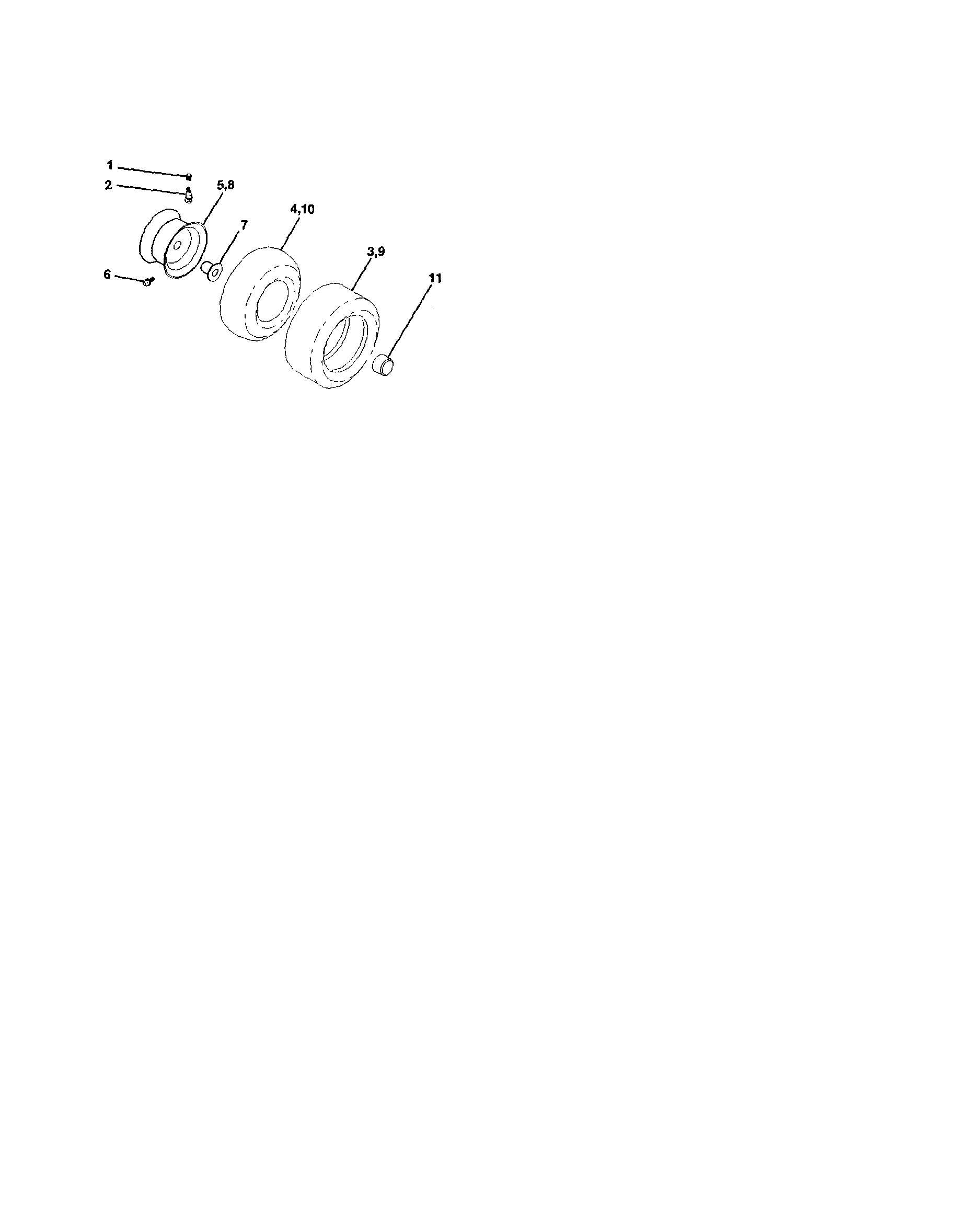 Wheels And Tires Diagram and Parts List for 917273520  Craftsman Lawn Tractor