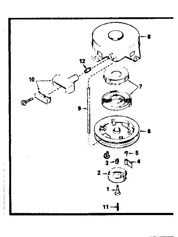 590420a Starter, Rewind Diagram and Parts List for 143751042  Craftsman Engine