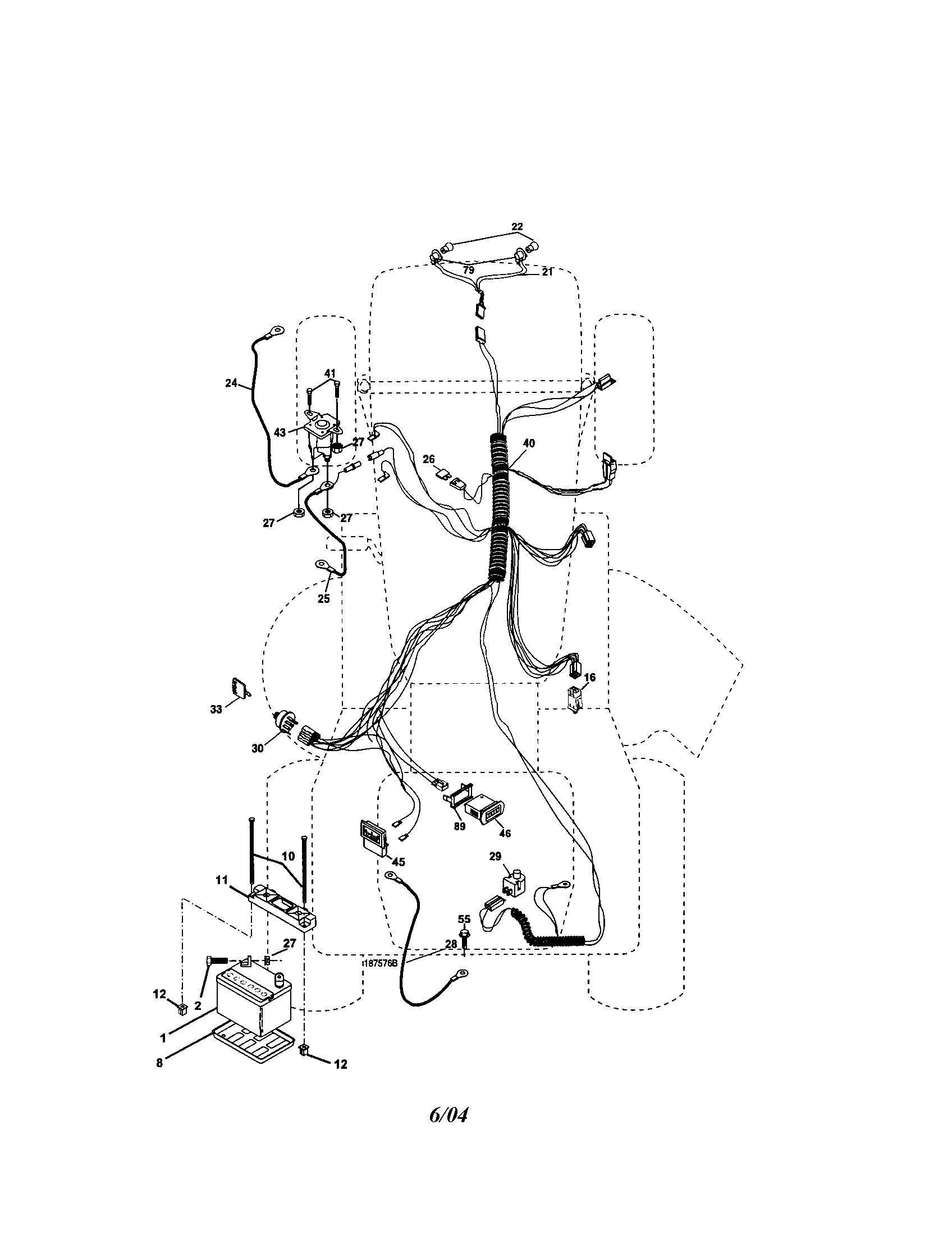 Electrical Diagram and Parts List for 917273591  Craftsman Lawn Tractor
