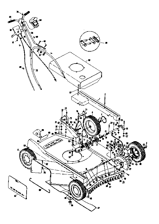 Replacement Parts Diagram and Parts List for 13197641  Craftsman Lawn Mower