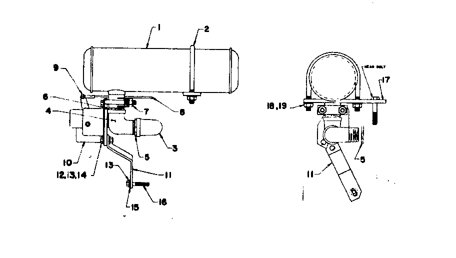Muffler Assembly Diagram and Parts List for 5803181-5  Craftsman Engine