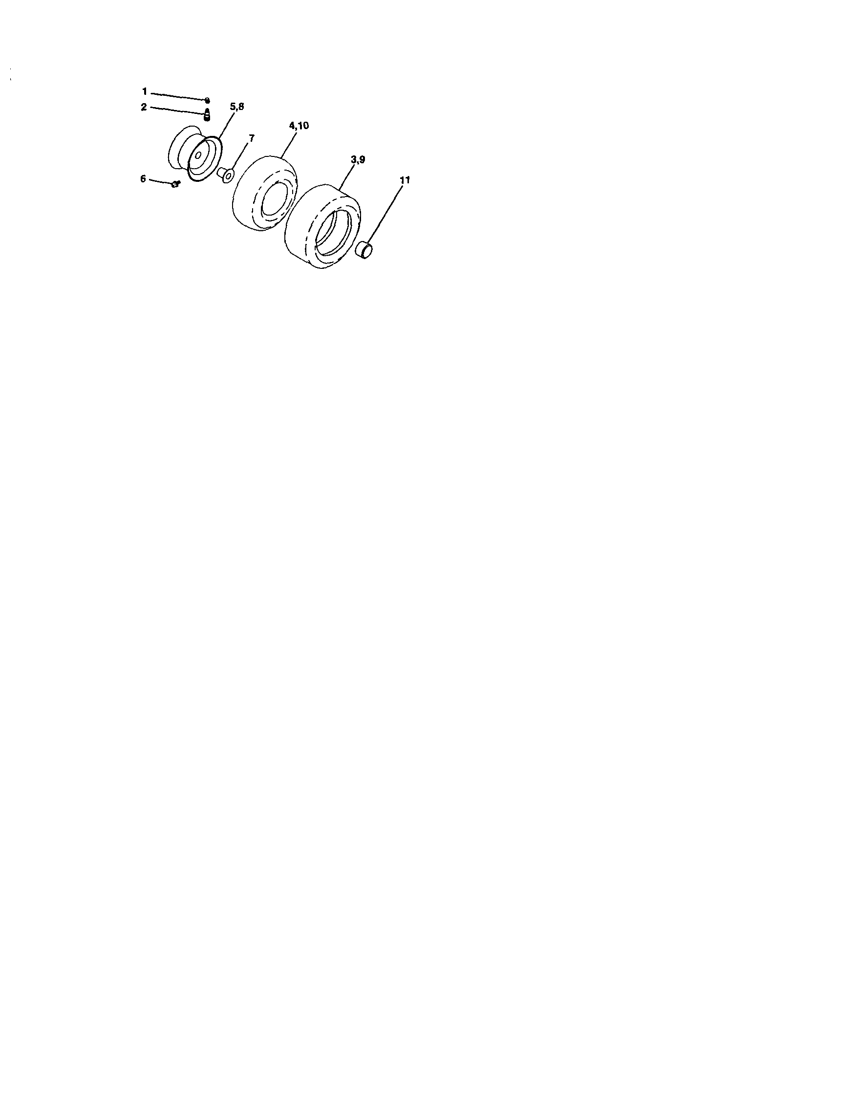 Wheels And Tires Diagram and Parts List for 917273751  Craftsman Lawn Tractor
