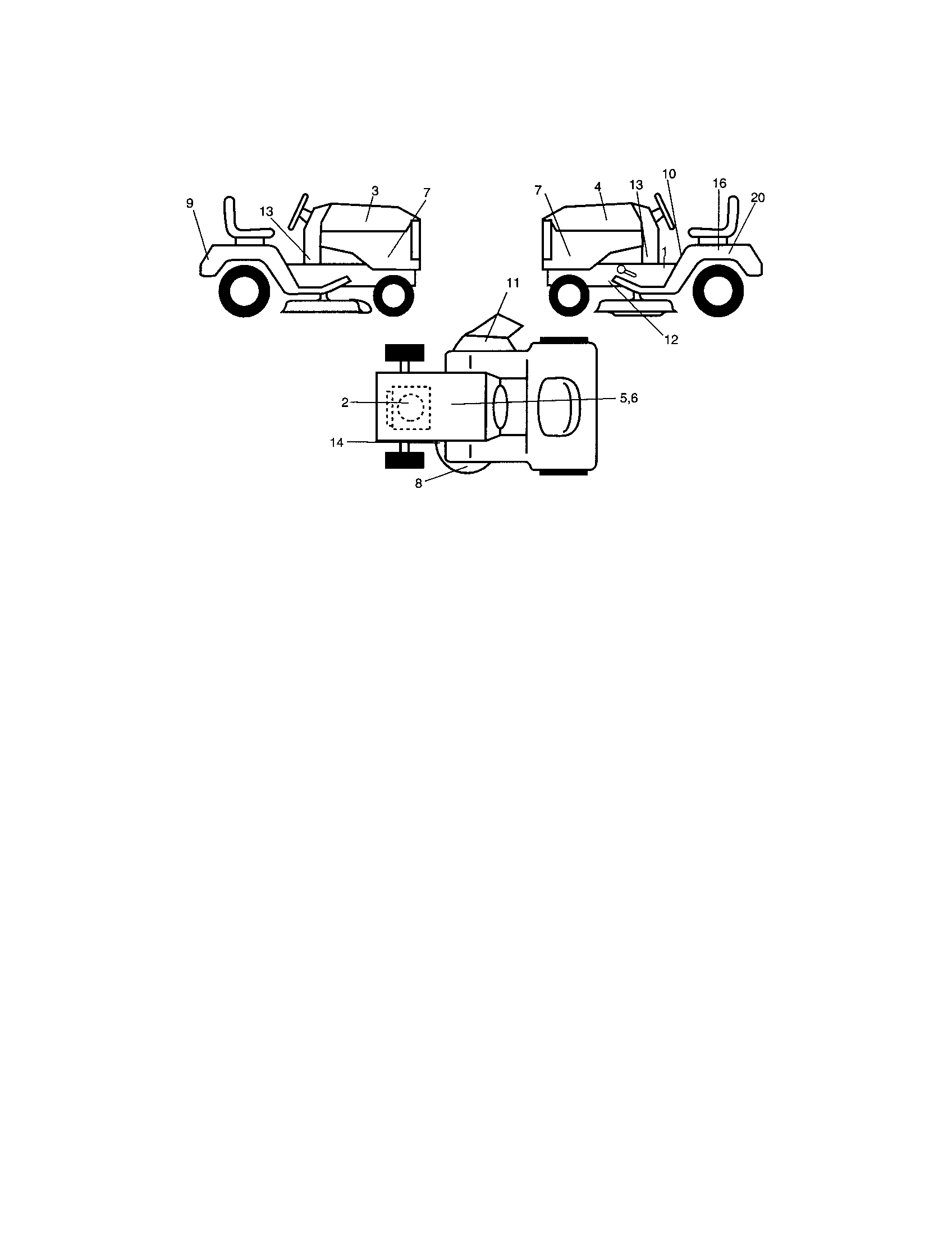 Decals Diagram and Parts List for 917273392  Craftsman Lawn Tractor