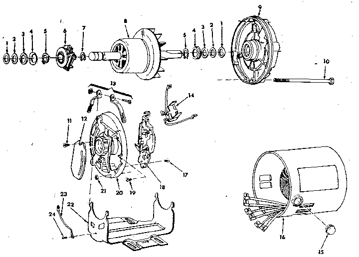 Craftsman 1/2 H.p. Split Phase Diagram and Parts List for 11312043  Craftsman Power Motor