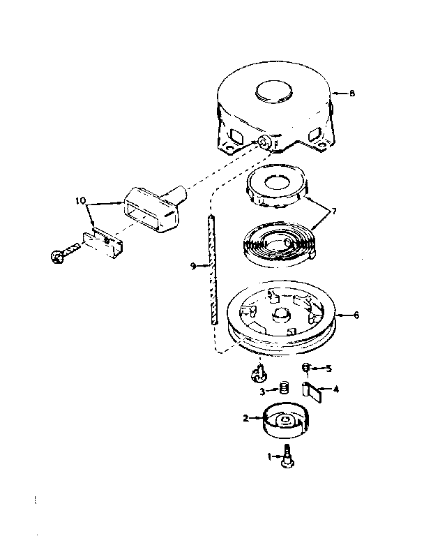 Rewind Starter No. 590420 Diagram and Parts List for 143566142  Craftsman Engine