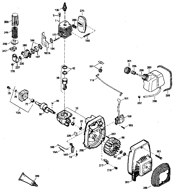 Replacement Parts Diagram and Parts List for 200711021  Craftsman Engine