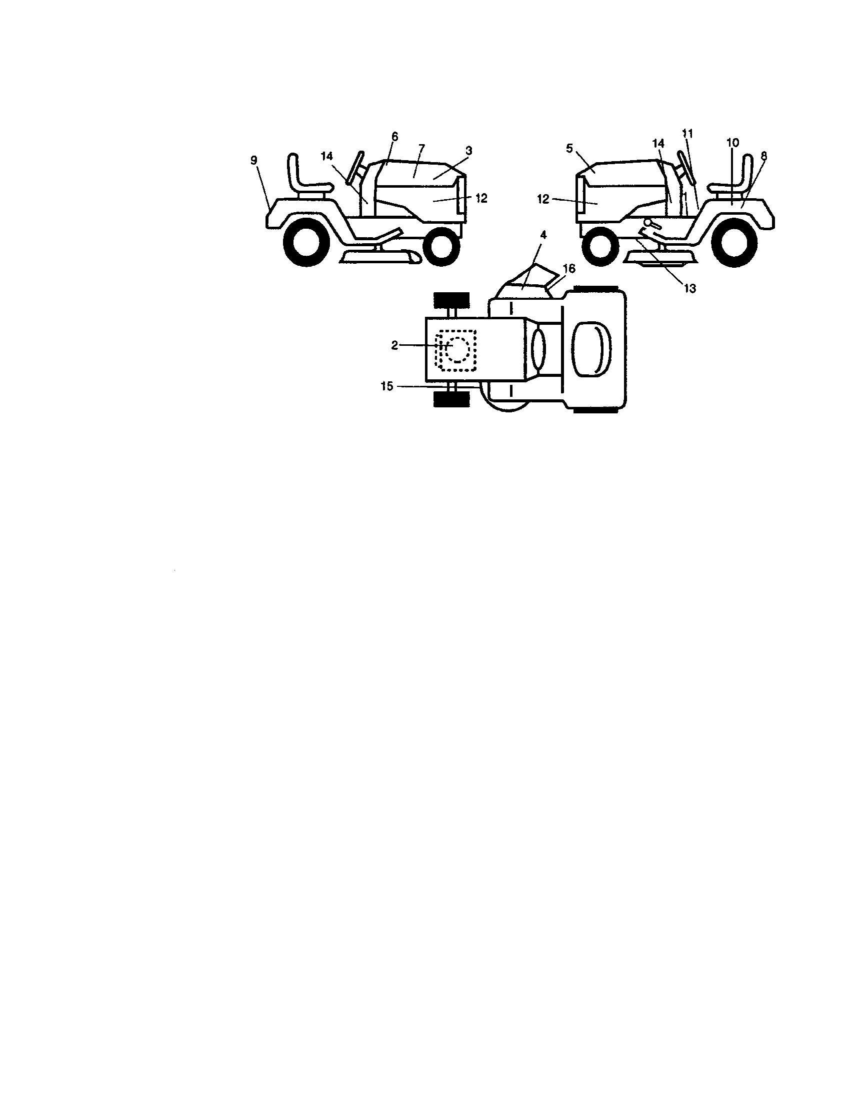 Decals Diagram and Parts List for 917273371  Craftsman Lawn Tractor
