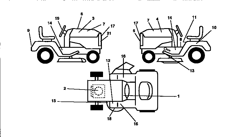 Decals Diagram and Parts List for 917256500  Craftsman Lawn Tractor